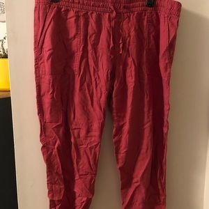 Old Navy Red linen pants